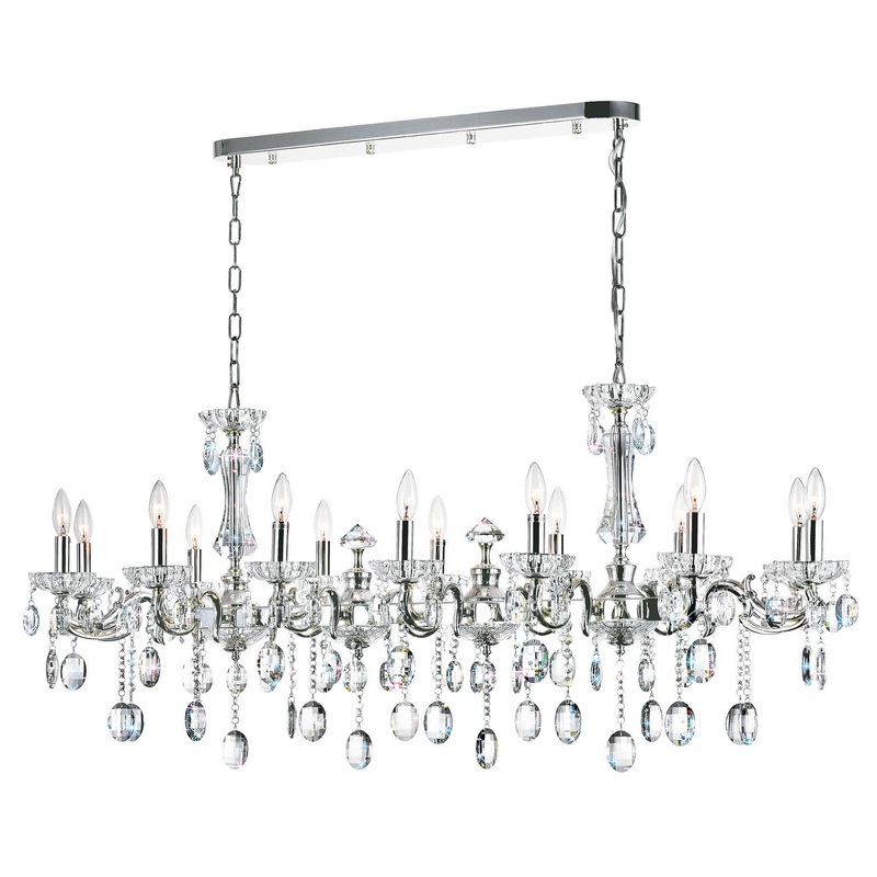 CWI Lighting 2016P54C-14 Flawless 14 Light Chandelier, Chrome
