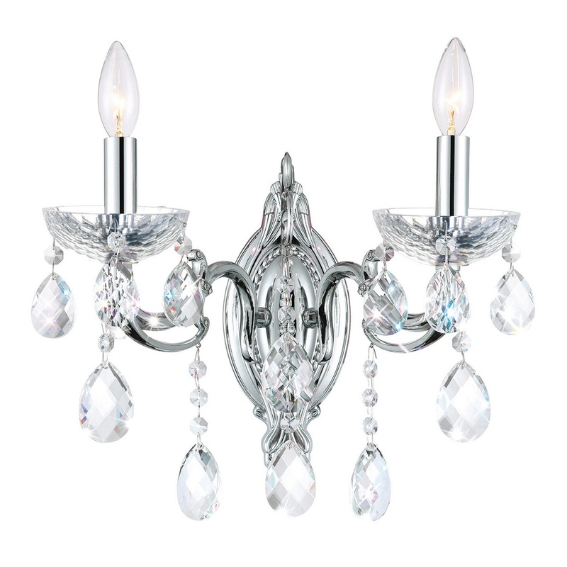 CWI Lighting 2025W14C-2 Flawless Two Light Wall Sconce, Chrome