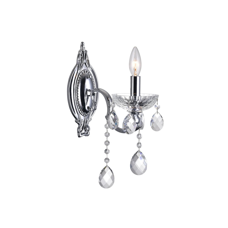 CWI Lighting 2025W5C-1 Flawless One Light Wall Sconce, Chrome (Discontinued)