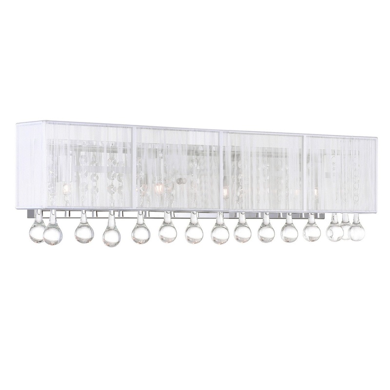 CWI Lighting 5005W24C-RC (W) Water Drop Four Light Vanity, Chrome (Discontinued)