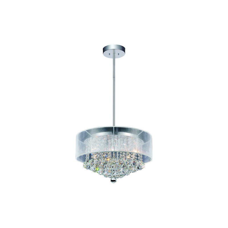 CWI Lighting 5062P20C (Clear + W) Radiant Nine Light Chandelier, Chrome