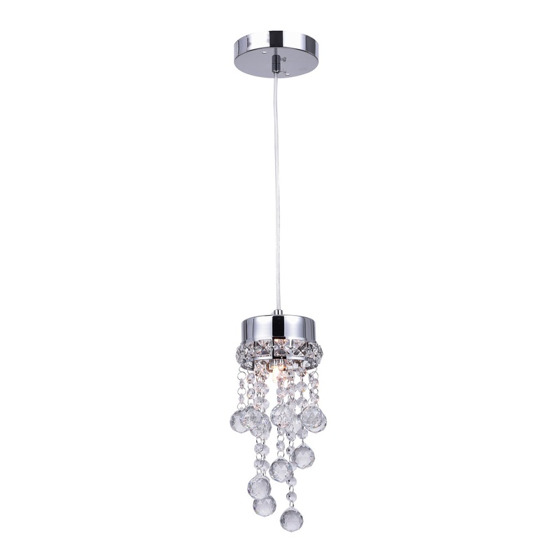 CWI Lighting 5072P5C-R Monica One Light Mini Pendant, Chrome (Discontinued)