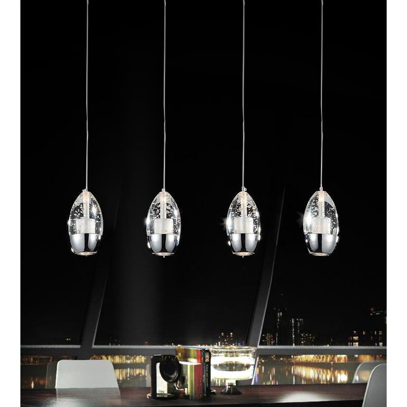 CWI Lighting 5077P22C-RC Perrier LED Pendant, Chrome (Discontinued)