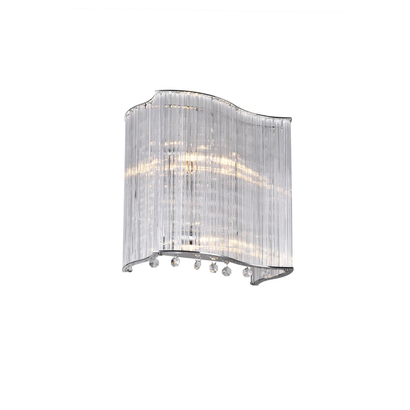 CWI Lighting 5320W10C Elsa Two Light Wall Sconce, Chrome