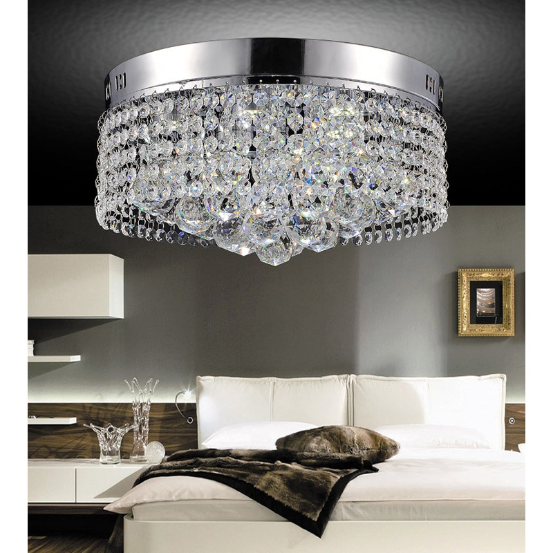 CWI Lighting 5424C14C Cascade Six Light Flush Mount, Chrome (Discontinued)