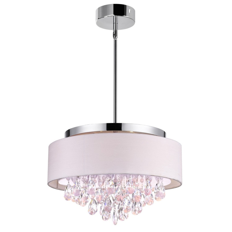 CWI Lighting 5443C18C (Off White) Dash Four Light Flush Mount, Chrome