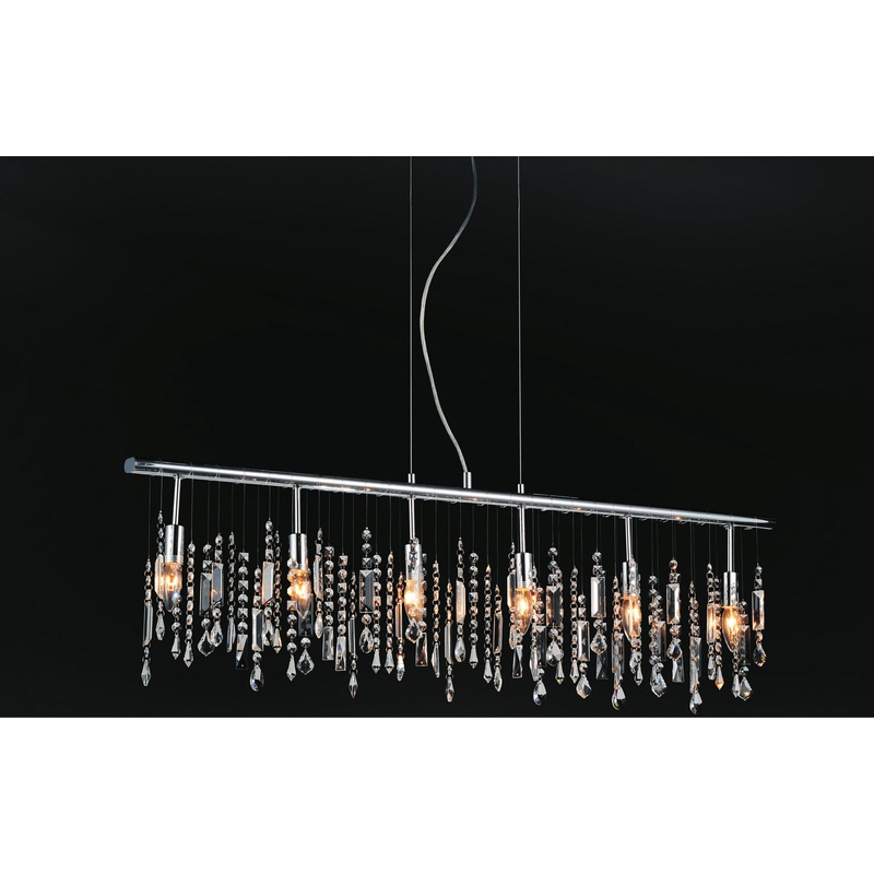 CWI Lighting 5549P46C Janine Six Light Chandelier, Chrome (Discontinued)