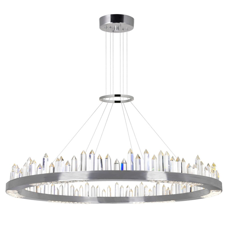 CWI Lighting 1218P40-613 Agassiz LED Chandelier, Polished Nickel