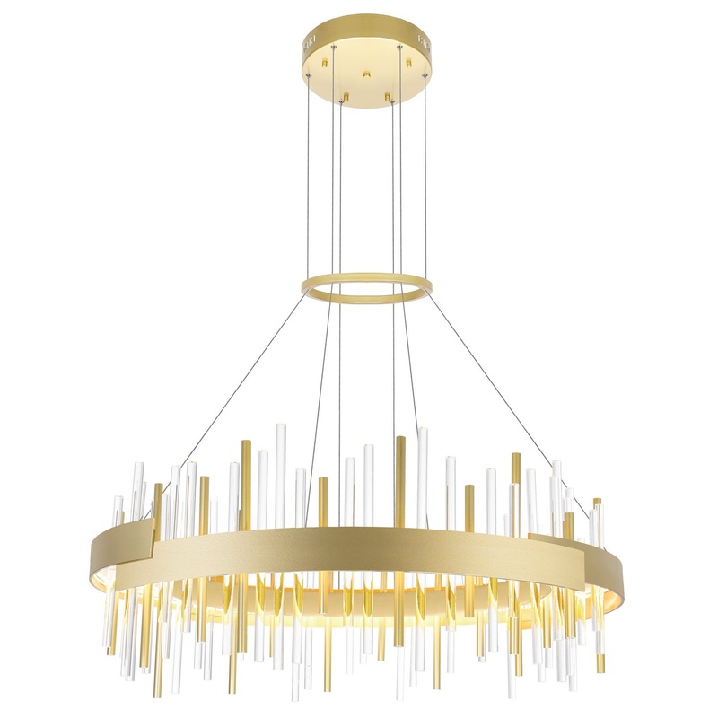 CWI Lighting 1245P32-602 Millipede LED Chandelier, Satin Gold
