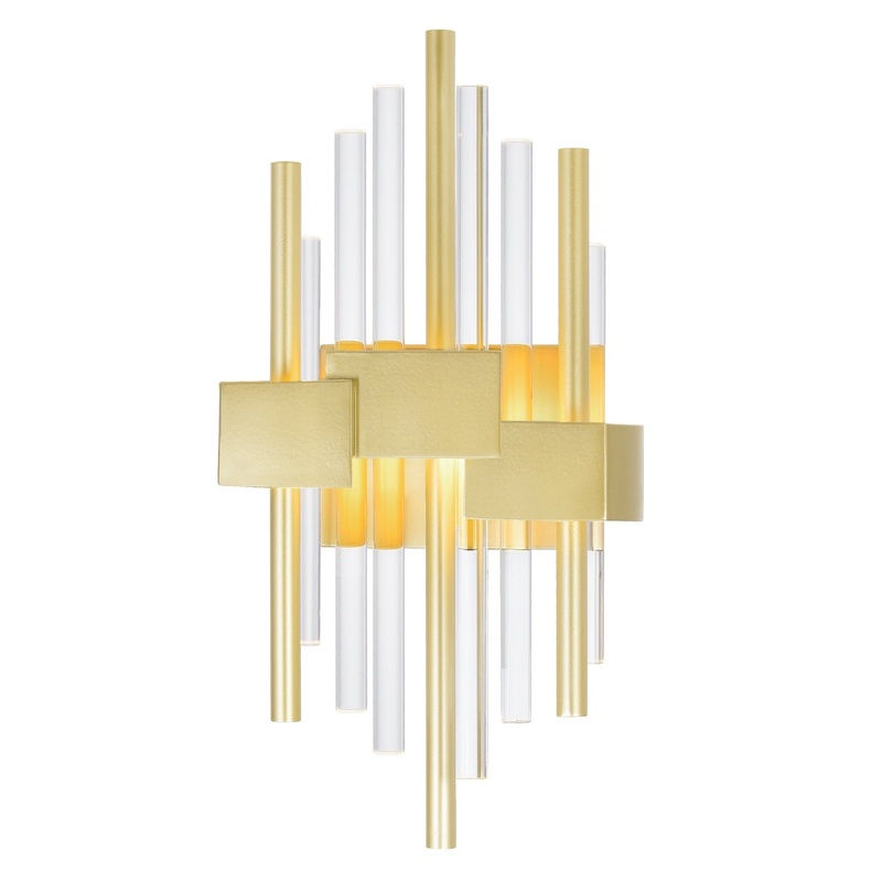 CWI Lighting 1245W7-1-602 Millipede LED Wall Sconce, Satin Gold