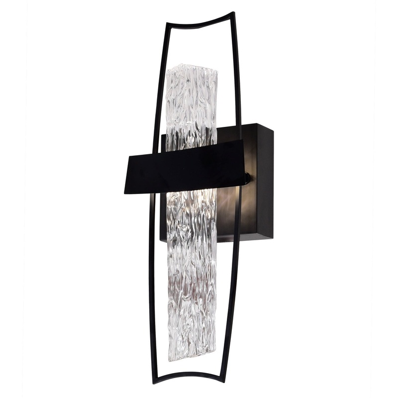 CWI Lighting 1246W5-101 Guadiana LED Wall Sconce, Black & Satin Gold