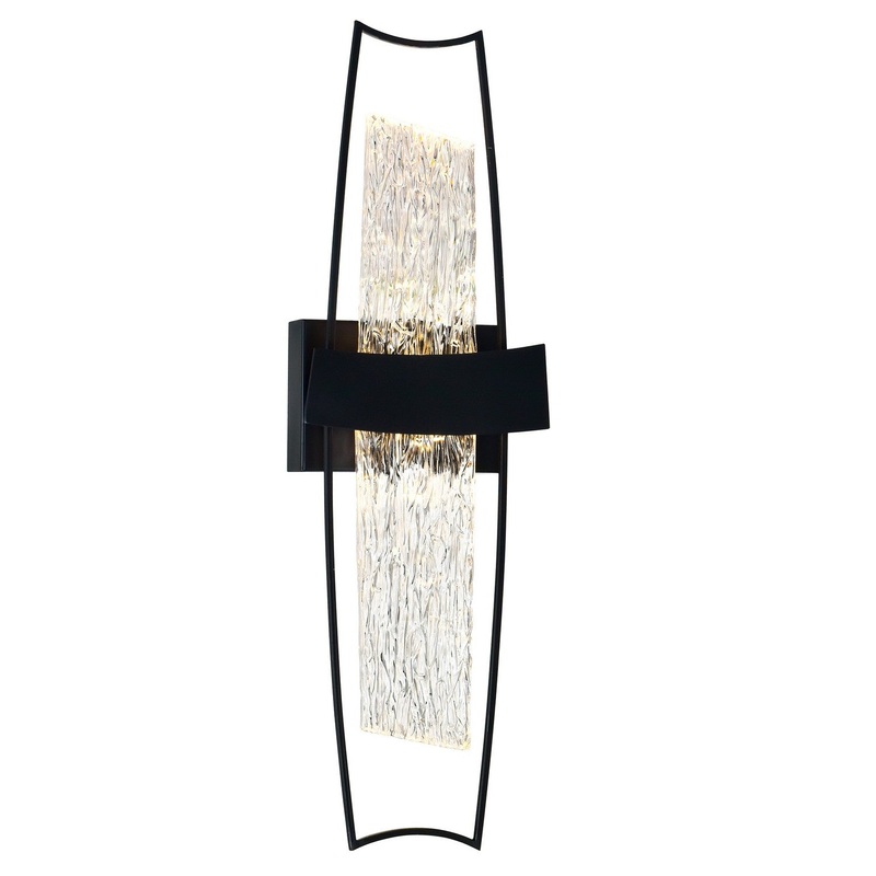 CWI Lighting 1246W8-101 Guadiana LED Wall Sconce, Black