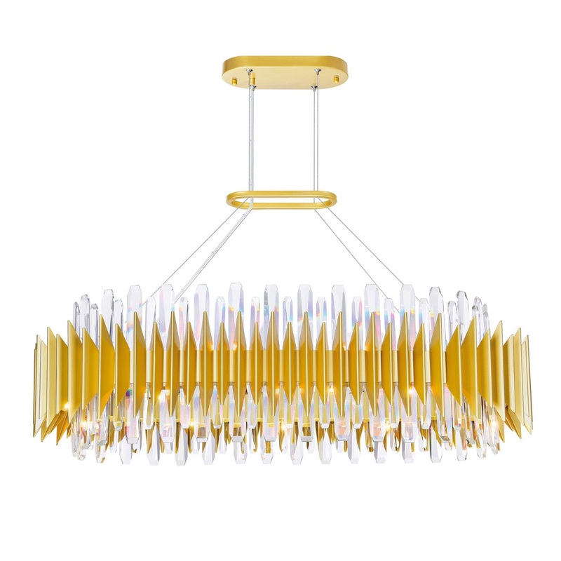 CWI Lighting 1247P39-20-602-O Cityscape 20 Light Chandelier, Satin Gold
