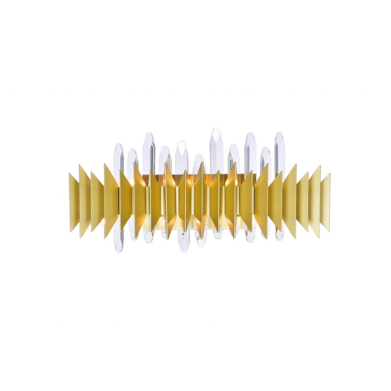CWI Lighting 1247W24-7-602 Cityscape Seven Light Wall Sconce, Satin Gold