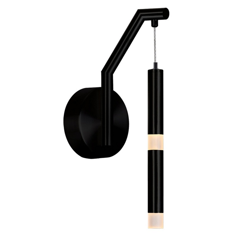 CWI Lighting 1262W5-1-101 Flute LED Wall Sconce, Black