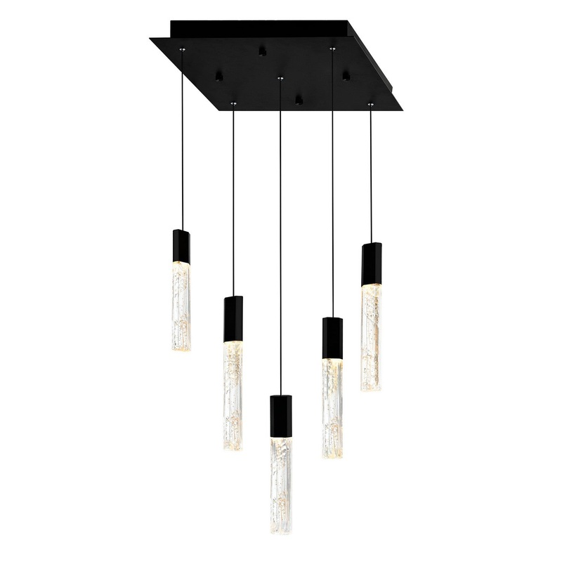CWI Lighting 1589P12-5-101 Greta LED Mini Pendant, Black