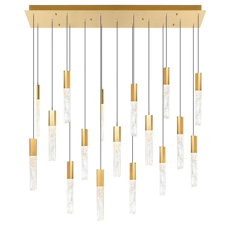 CWI Lighting 1589P48-17-624-RC Greta LED Chandelier, Brass