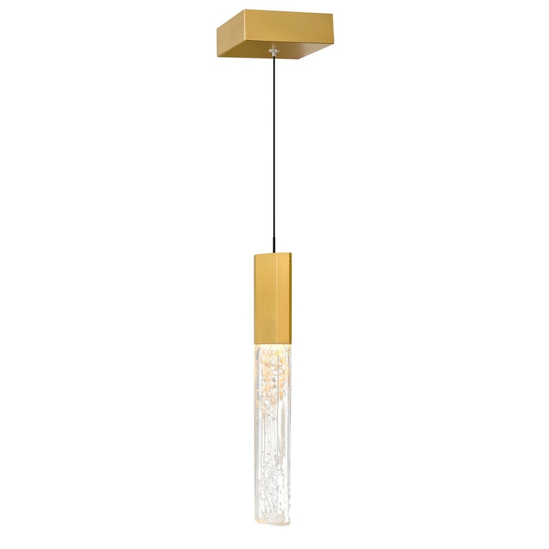 CWI Lighting 1589P5-1-624 Greta LED Mini Pendant, Brass