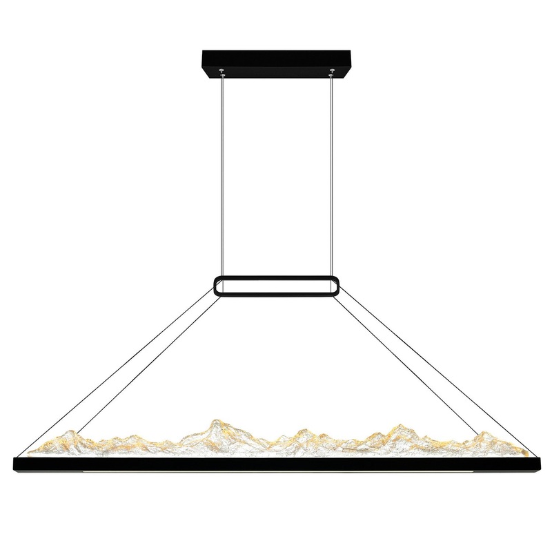 CWI Lighting 1601P48-101 Himalayas LED Chandelier, Black