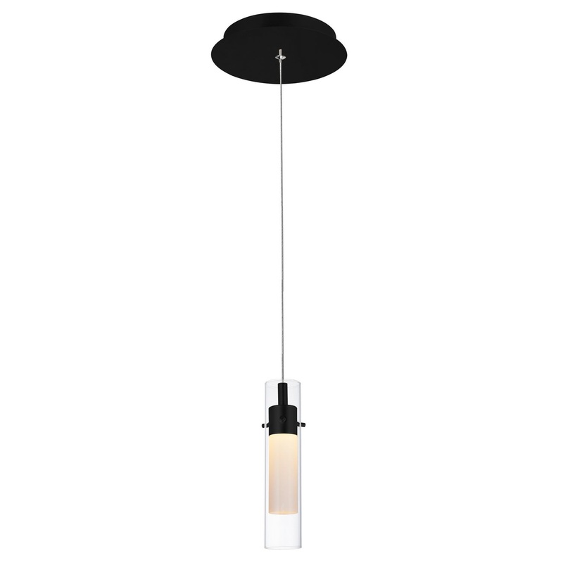 CWI Lighting 1606P5-1-101 Olinda LED Mini Pendant, Black