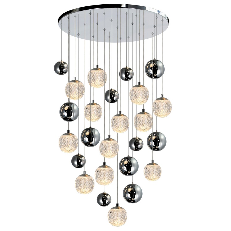 CWI Lighting 1679P24-13-601 Siena LED Chandelier, Chrome