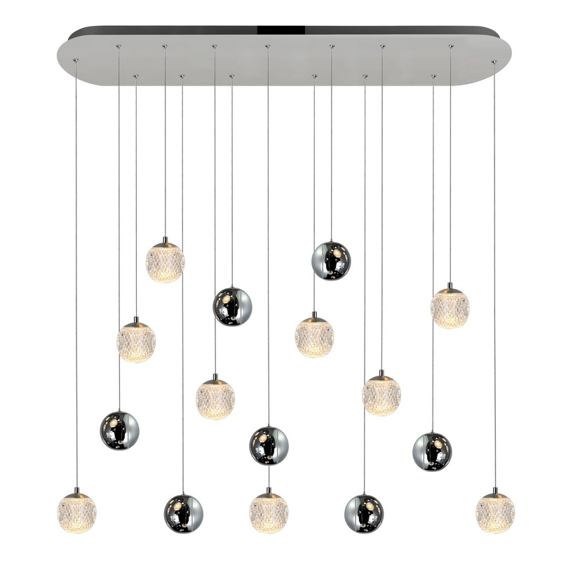 CWI Lighting 1679P40-9-601-RC Siena LED Chandelier, Chrome