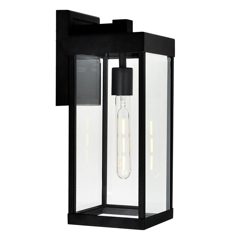 CWI Lighting 1695W6-1-101 Windsor One Light Outdoor Wall Mount, Black