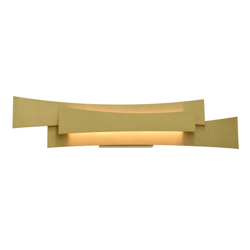 CWI Lighting 1698W24-624 Candora LED Vanity Light, Brass