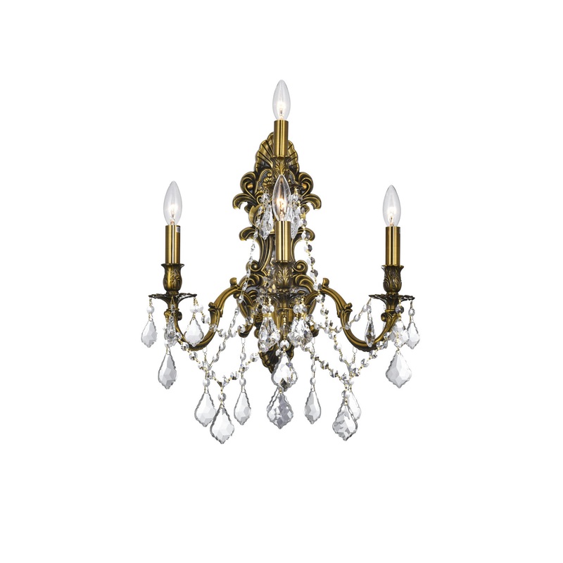 CWI Lighting 2039W18GB-4 Brass Four Light Wall Sconce, French Gold (Discontinued)