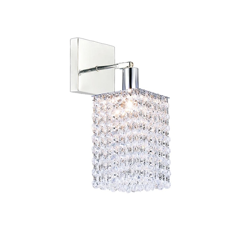 CWI Lighting 4281W-S-S (Clear) Glitz One Light Bathroom Sconce, Chrome (Discontinued)