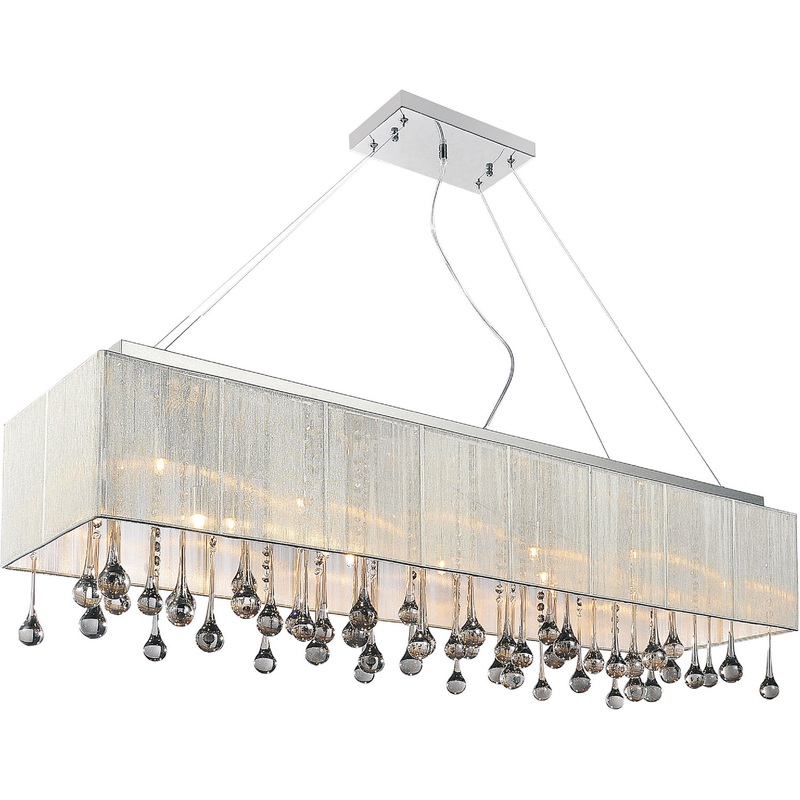 CWI Lighting 5005P40C(W-S) Water Drop 14 Light Chandelier, Chrome (Discontinued)