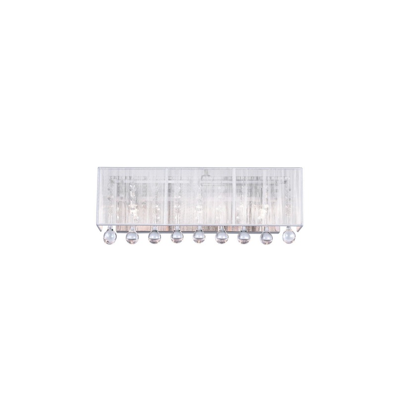 CWI Lighting 5005W18C-RC (W) Water Drop Three Light Vanity, Chrome