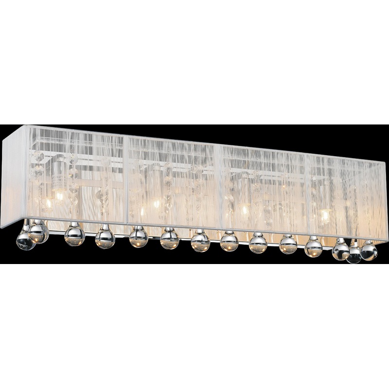 CWI Lighting 5005W24C-RC (S) Water Drop Four Light Vanity, Chrome (Discontinued)
