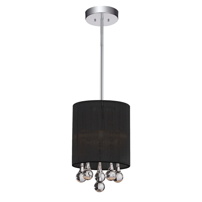 CWI Lighting 5006P6C-R (B) Water Drop One Light Mini Pendant, Chrome (Discontinued)