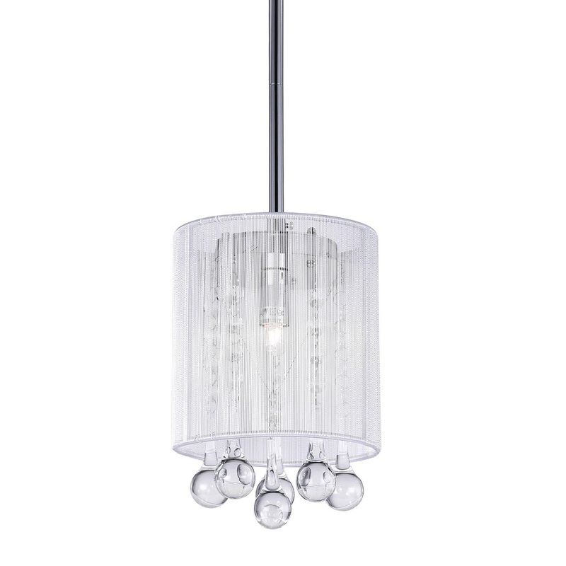 CWI Lighting 5006P6C-R (W) Water Drop One Light Mini Pendant, Chrome (Discontinued)