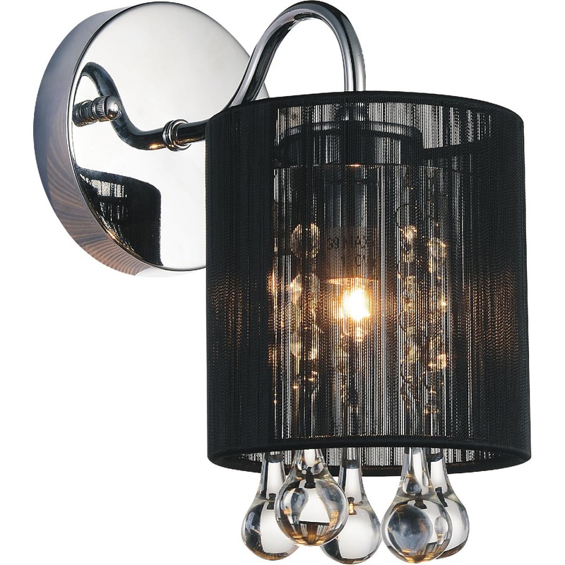CWI Lighting 5006W5C-1 (B) Water Drop One Light Bathroom Sconce, Chrome (Discontinued)