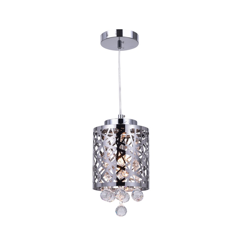 CWI Lighting 5008P6ST Eternity One Light Mini Pendant, Stainless Steel