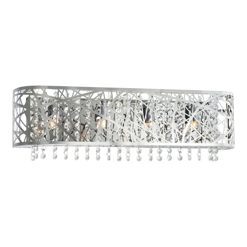 CWI Lighting 5008W26ST-O Eternity Four Light Vanity, Stainless Steel
