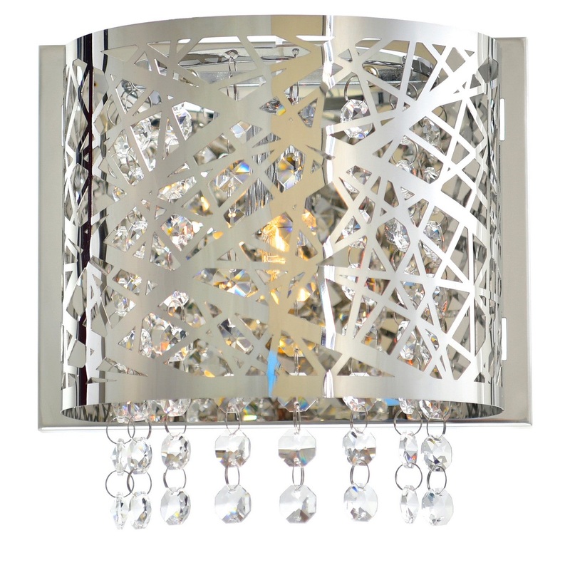 CWI Lighting 5008W7ST-R-1 Eternity One Light Bathroom Sconce, Stainless Steel