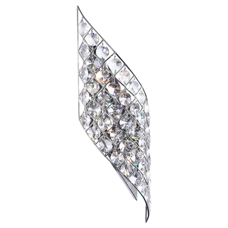 CWI Lighting 5021W7B-L(C) Chique Four Light Wall Sconce, Chrome