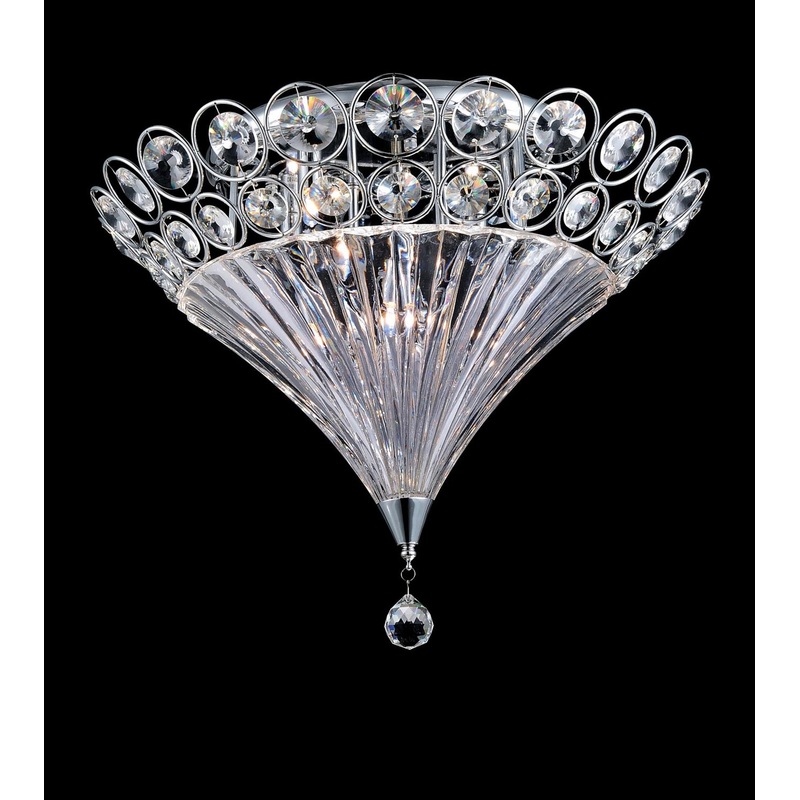 CWI Lighting 5026C23C Lina Six Light Flush Mount, Chrome