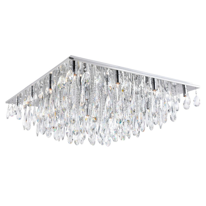 CWI Lighting 5034C24C-S Bianca 13 Light Flush Mount, Chrome (Discontinued)