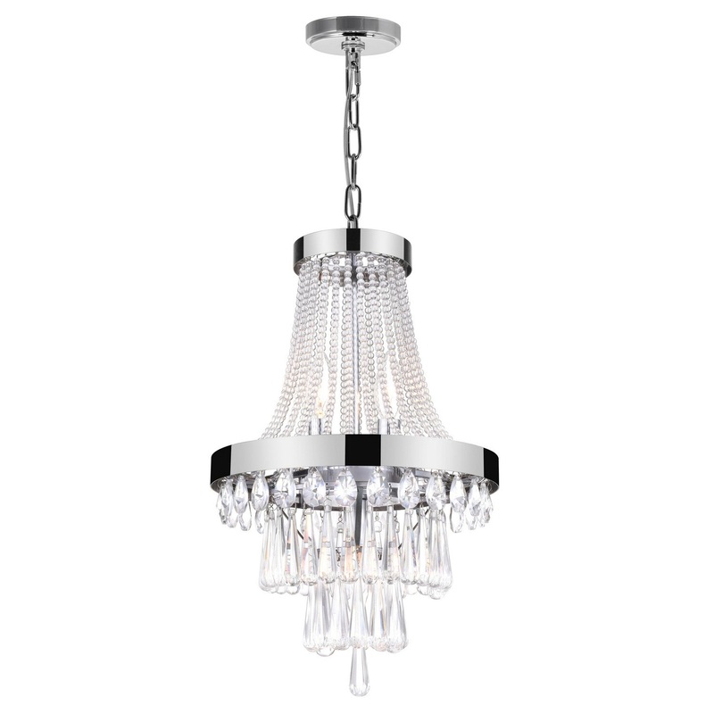 CWI Lighting 5078P12C Vast Three Light Chandelier, Chrome