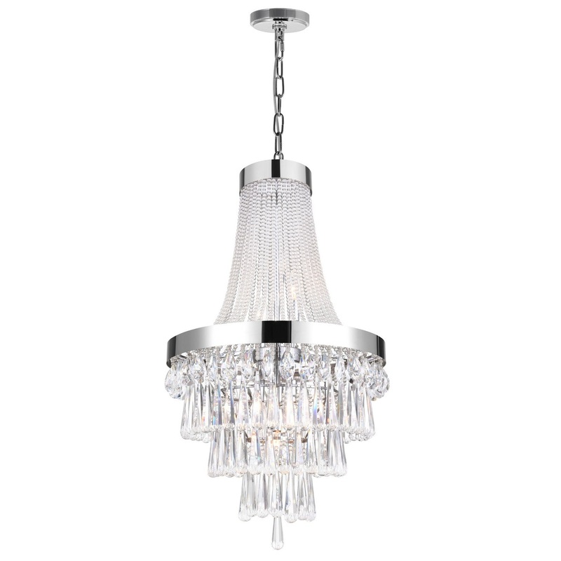 CWI Lighting 5078P20C Vast Seven Light Chandelier, Chrome