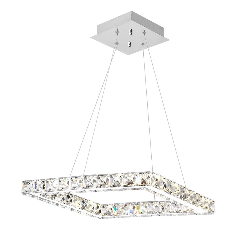 CWI Lighting 5080P15ST-S Ring LED Chandelier, Stainless Steel
