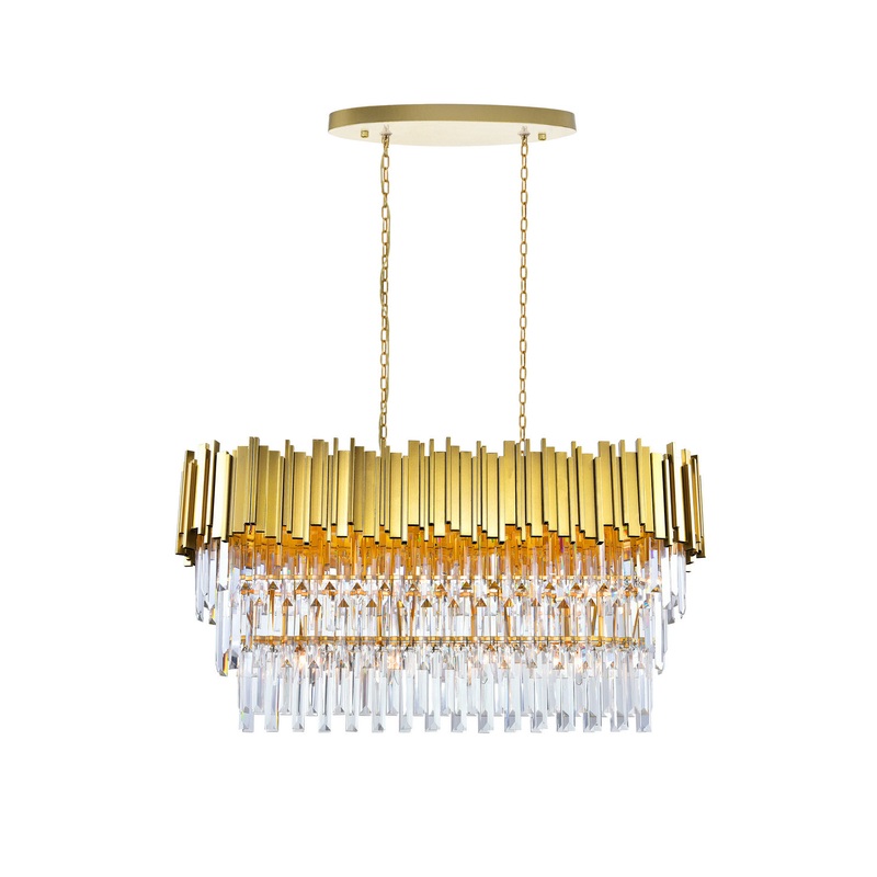 CWI Lighting 1112P38-9-169 Deco Nine Light Pool Table Light, Medallion Gold