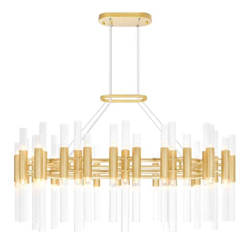 CWI Lighting 1120P39-72-602 Orgue LED Chandelier, Satin Gold