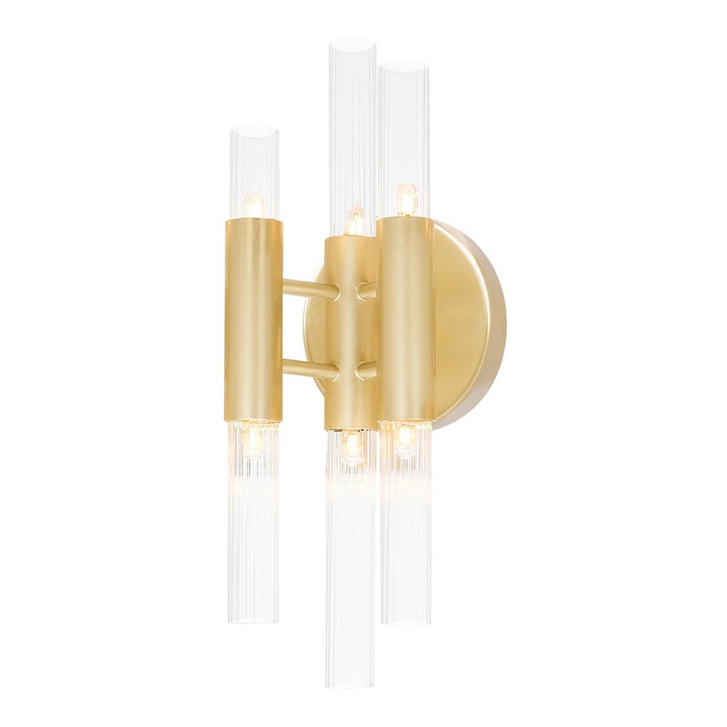 CWI Lighting 1120W5-6-602 Orgue LED Wall Sconce, Satin Gold