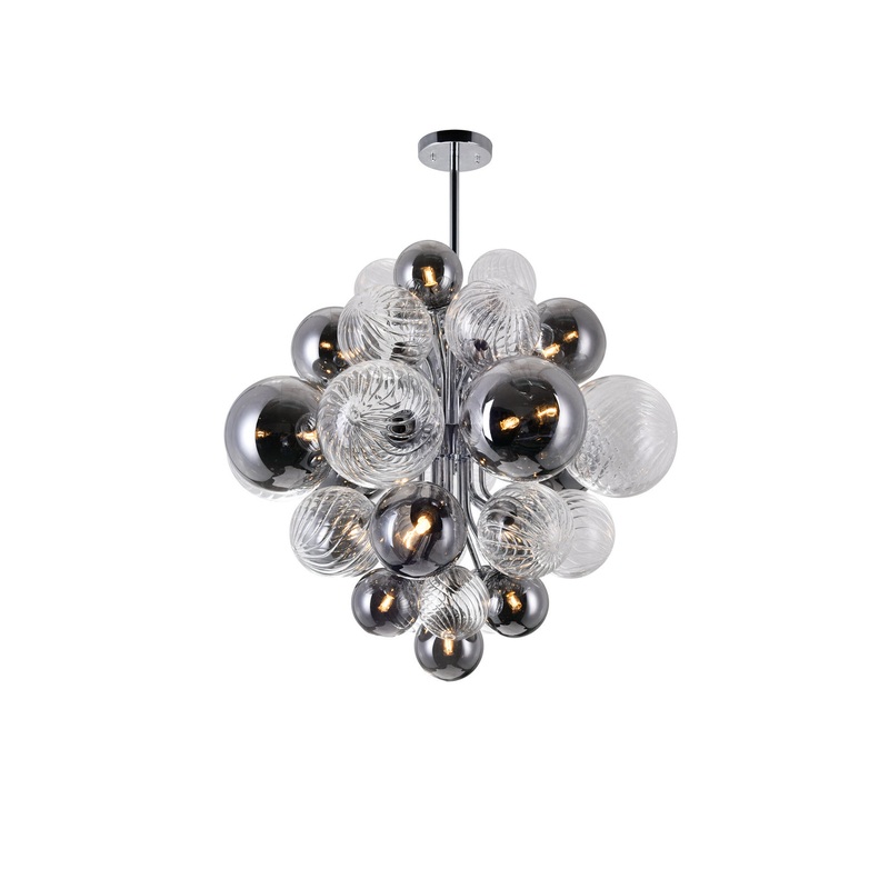 CWI Lighting 1205P25-15-601 Pallocino LED Chandelier, Chrome