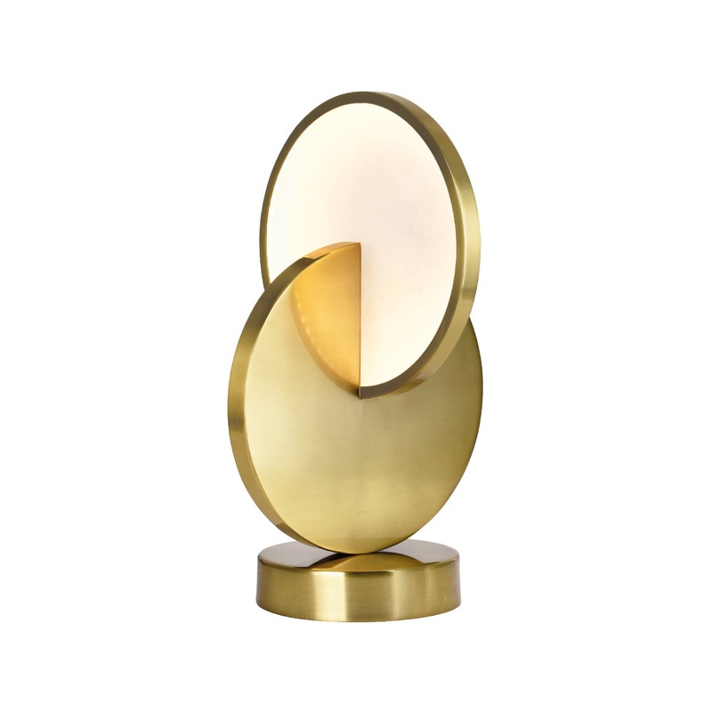 CWI Lighting 1206T10-1-629 Tranche LED Table Lamp, Brushed Brass